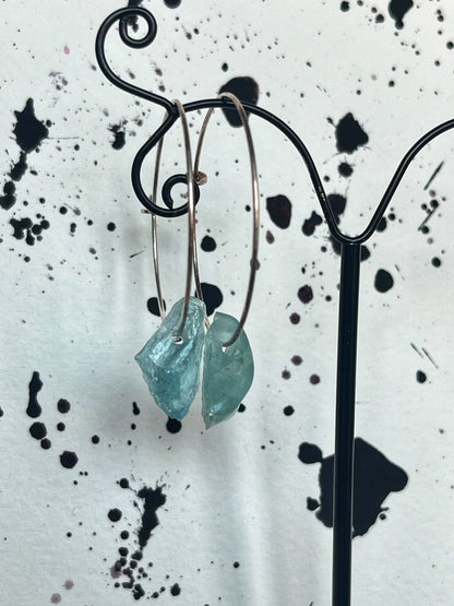 Aquamarine earrings - MetalForgeJewelry