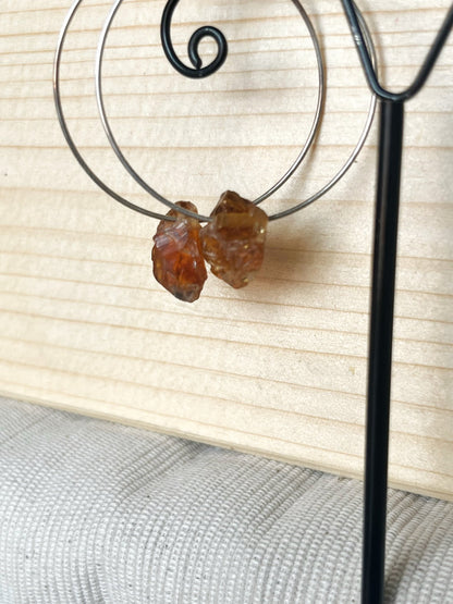 Citrine quartz earrings - MetalForgeJewelry