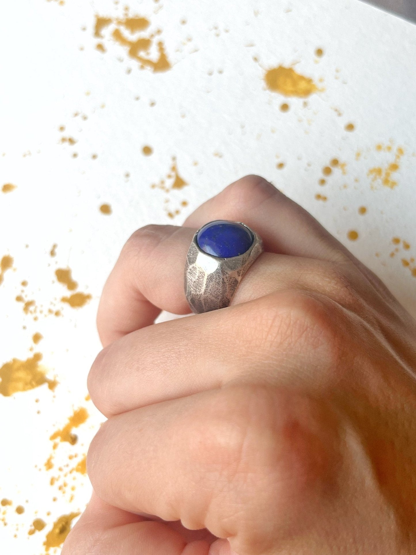 Lapislazzuli ring - MetalForgeJewelry