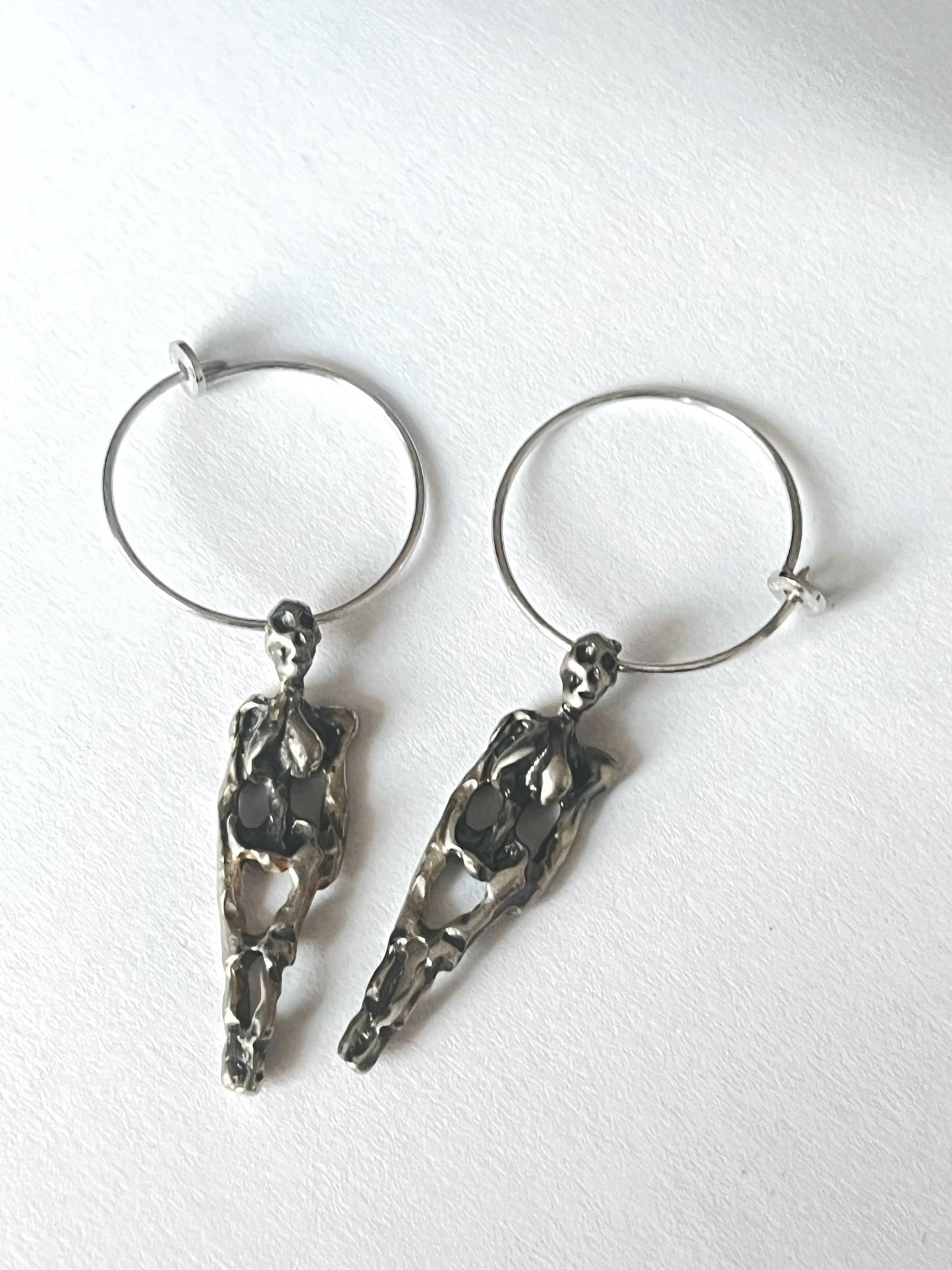 Skeleton earrings - MetalForgeJewelry