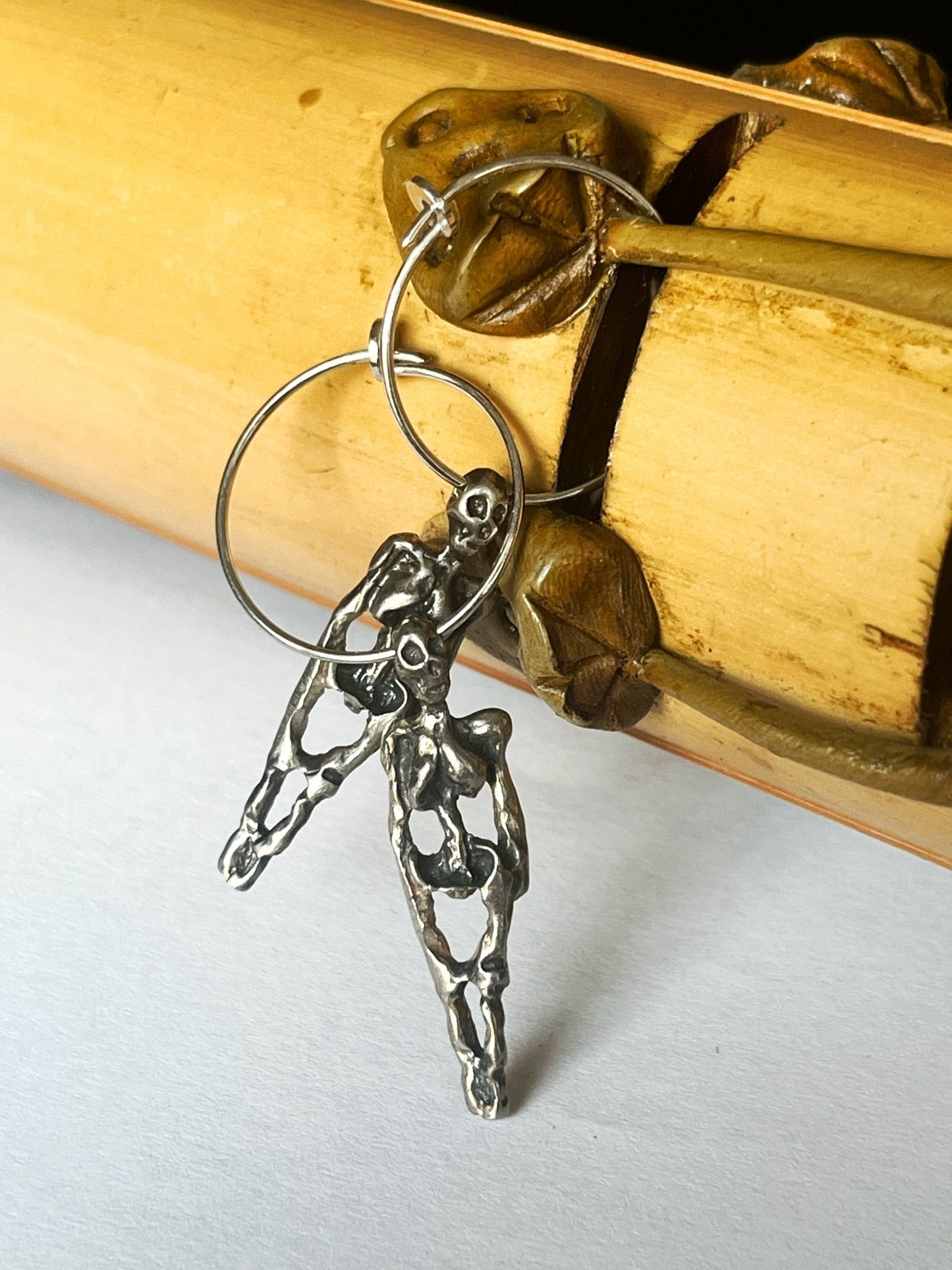 Skeleton earrings - MetalForgeJewelry